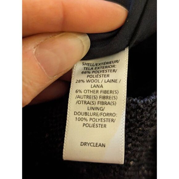 Ann Taylor LOFT Women's Blue Marisa Cut Tweed Lined Tapered Heavy Trouser Size 2 - Picture 8 of 10